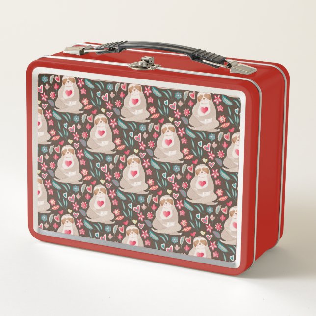 Lunch Box Motif de paresse de Valentine (Devant)