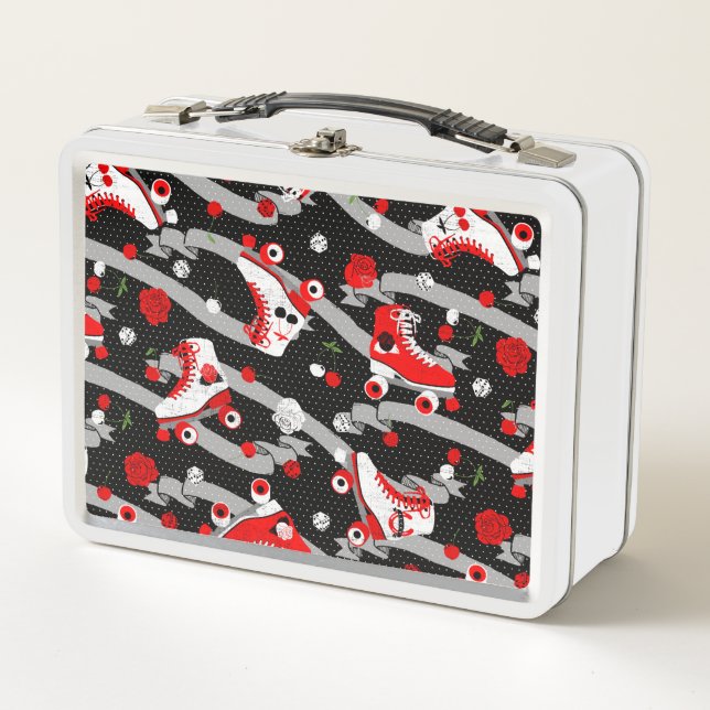 Lunch Box Motif de patinage à roulettes Rockabilly (Devant)