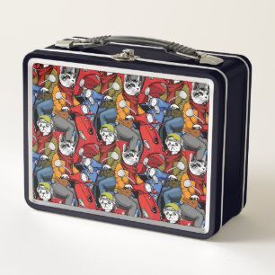 Lunch Box Motif de scooter de chats et de chiens