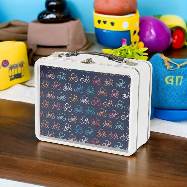 Lunch Box Motif de vélos multicolores (Lunchbox )