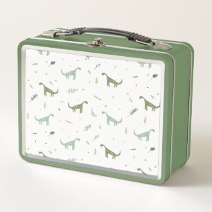 Lunch Box Motif Dinosaure Vert
