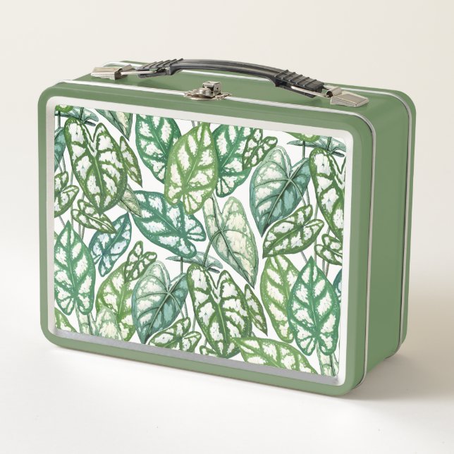 Lunch Box Motif Feuille vert tropical (Devant)