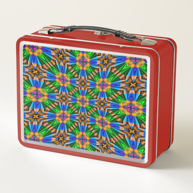 Lunch Box Motif Fleurs Abstraites uniques (Dos)