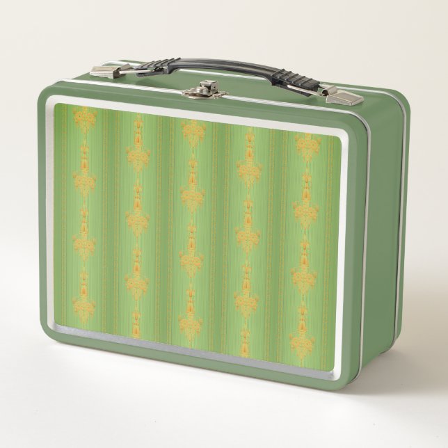 Lunch Box Motif floral baroque avec bordure (Devant)