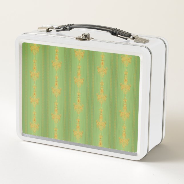 Lunch Box Motif floral baroque avec bordure (Devant)