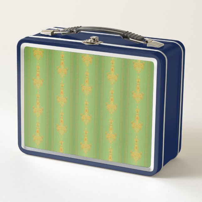Lunch Box Motif floral baroque avec bordure (Devant)