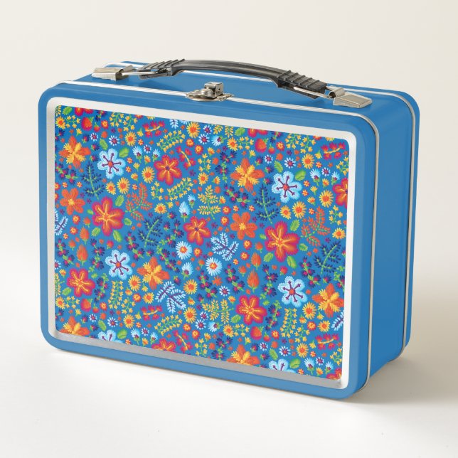Lunch Box Motif floral de broderie (Devant)