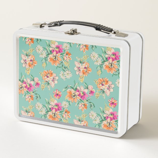 Lunch Box Motif floral de croquis lumineux (Devant)