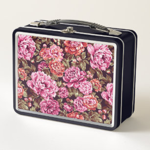 Lunch Box Motif Floral - Peonies