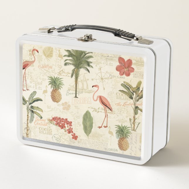 Lunch Box Motif floridien tropical (Devant)
