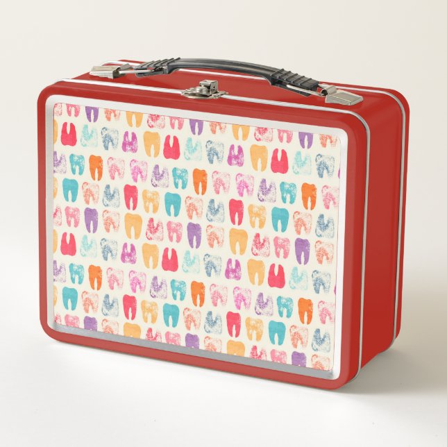 Lunch Box Motif grunge de dent (Devant)