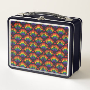 Lunch Box Motif Hearts & Rainbows