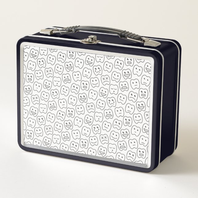Lunch Box Motif heureux de dents (Devant)