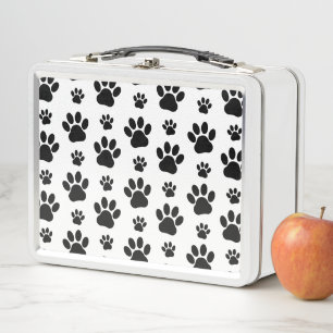 Lunch Box Motif mâle, pattes de chien, Empreintes de pattes,