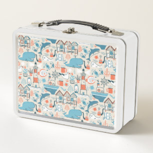 Lunch Box Motif mignon de griffonnage de la Mer du Nord