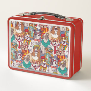 Lunch Box Motif mignon de mode de chiot