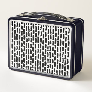 Lunch Box Motif noir de courses de brosse