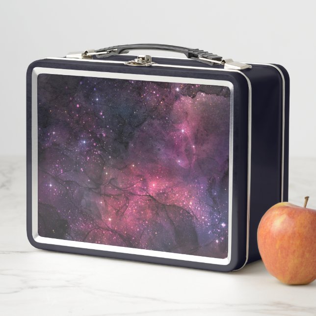 Lunch Box Motif planétaire de galaxie d'espace extérieur d'é (En situation)