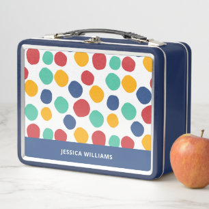 Lunch Box Motif Polka Abstrait joli et coloré