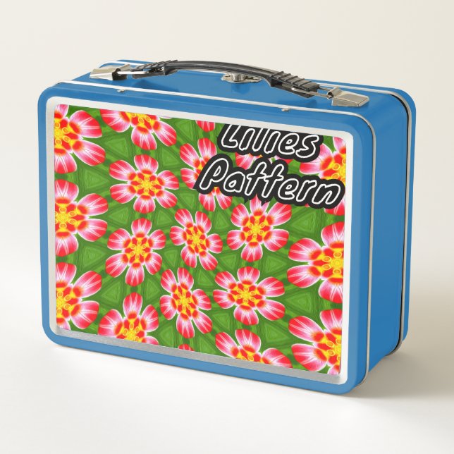 Lunch Box Motif Red Lilies (Dos)