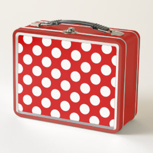 Lunch Box Motif rétro Pois blanc rouge