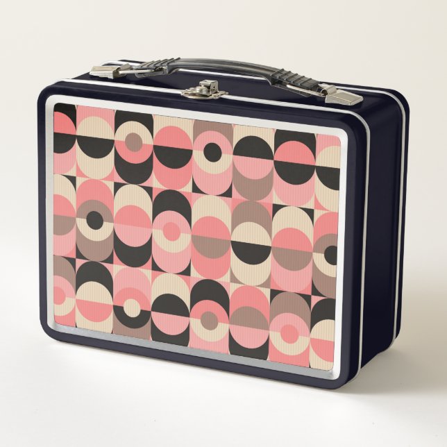Lunch Box Motif rose moderne de la moitié du siècle (Devant)