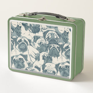 Lunch Box Motif sans couture de chien carlin mignon