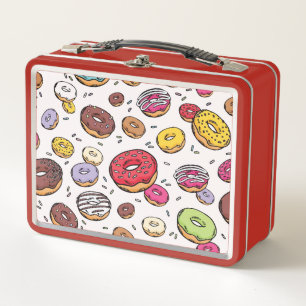 Lunch Box Motif sans couture de donuts