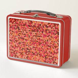 Lunch Box Motif scandinave abstrait vêtu à l'ombre rouge