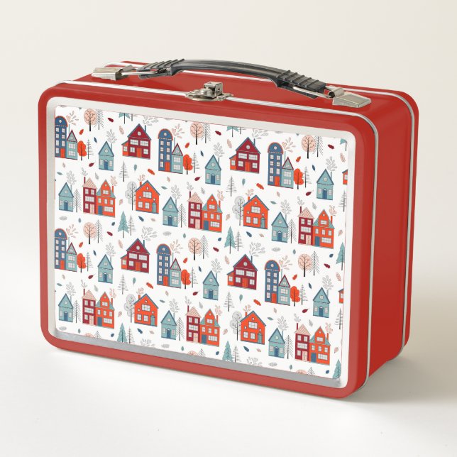 Lunch Box Motif scandinave d'art populaire de Chambre (Devant)