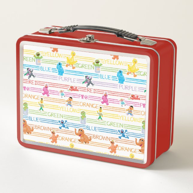 Lunch Box Motif Sesame Pals couleur arc-en-ciel (Devant)