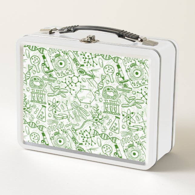 Lunch Box Motif vert de biologie (Devant)