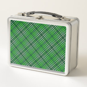 Lunch Box Motif vert-foncé et de Forest Green de plaid