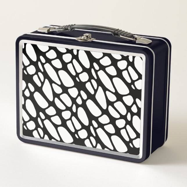Lunch Box Motif Web gothique noir et blanc (Devant)