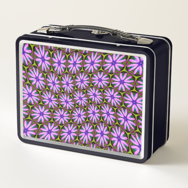 Lunch Box Motifs marguerite violet (Dos)