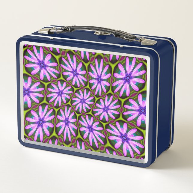 Lunch Box Motifs marguerite violet (Dos)