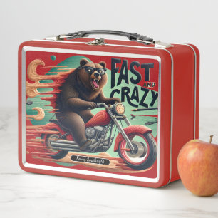 Lunch Box Motorcycle de l'ours rapide