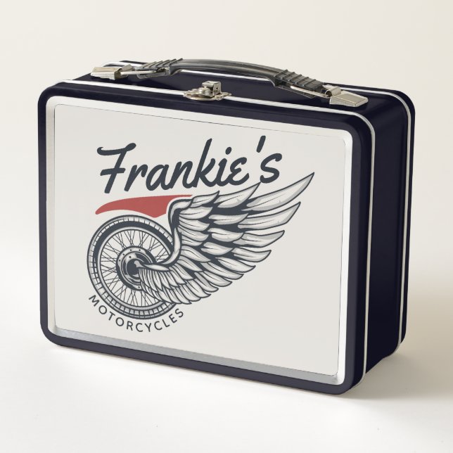 Lunch Box Motos personnalisées Flying Tire Biker Shop (Devant)