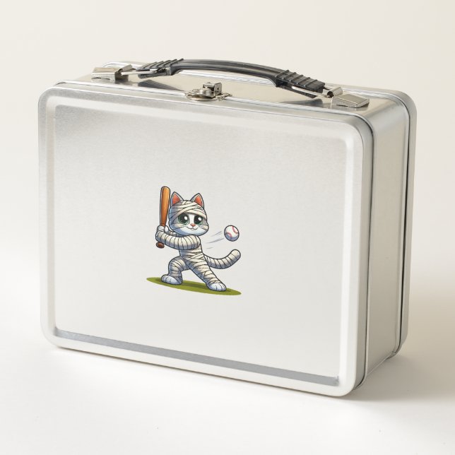 Lunch Box Mummy Cat Baseball Pumpkin Halloween. Débardeur (Devant)