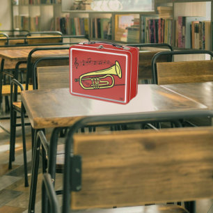 Lunch Box Musique torride Dessin de trompette du personnel