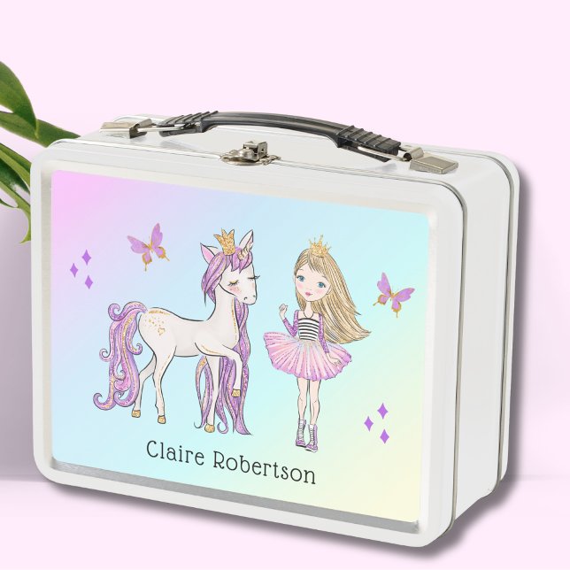 Lunch Box "My Unicorn" École Rétro Facile Et Amusante (Créateur téléchargé)
