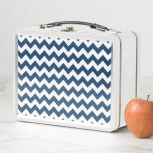 Lunch Box Navy Zigzag, Navy Chevron, Motif géométrique