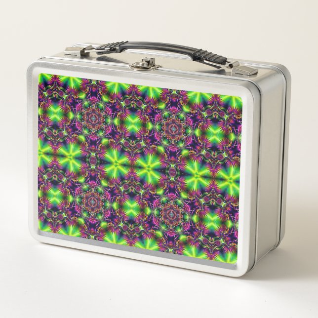 Lunch Box Neon Mandala – Pause déjeuner psychédélique  (Devant)