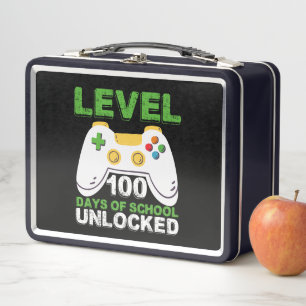 Lunch Box Niveau 100 Jours De Jeux Vidéo De Gamer Déverrouil