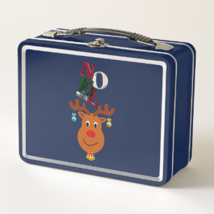 Lunch Box Noel Deer Bells Bauble Rudolf Snowflakes Noël