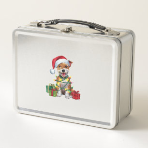 Lunch Box Noël Éclairage Santa Hat Skye Terrier Chien Noël