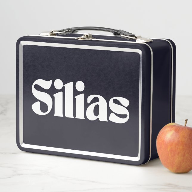 Lunch Box Nom de Silias Personnalisé (En situation)