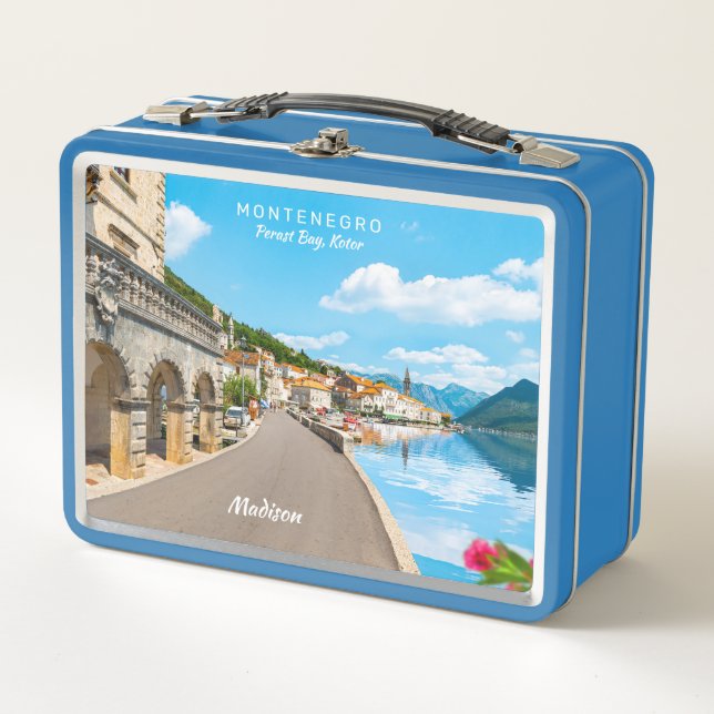 Lunch Box Nom et texte personnalisés Monténégro (Devant)