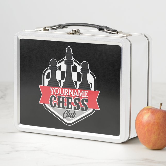 Lunch Box Nom personnalisé Chess Player Club Checkmate (En situation)