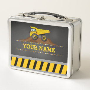 Lunch Box Nom personnalisé de monogramme de camion à benne